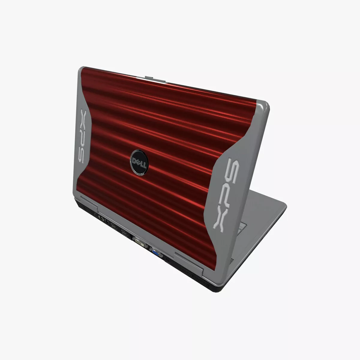 Laptop Dell XPS M1710 Low-poly 3D model