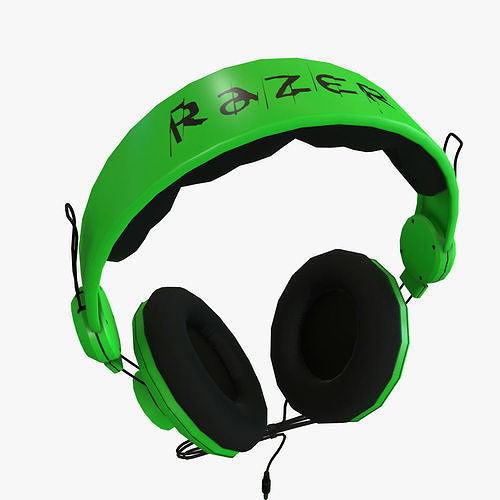 Headphones Razer Orca Low Poly Low-poly 3D model