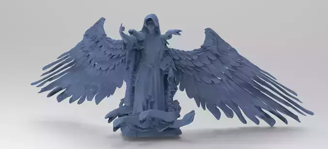 Nephilim Angel statue with serpants  2 3D model