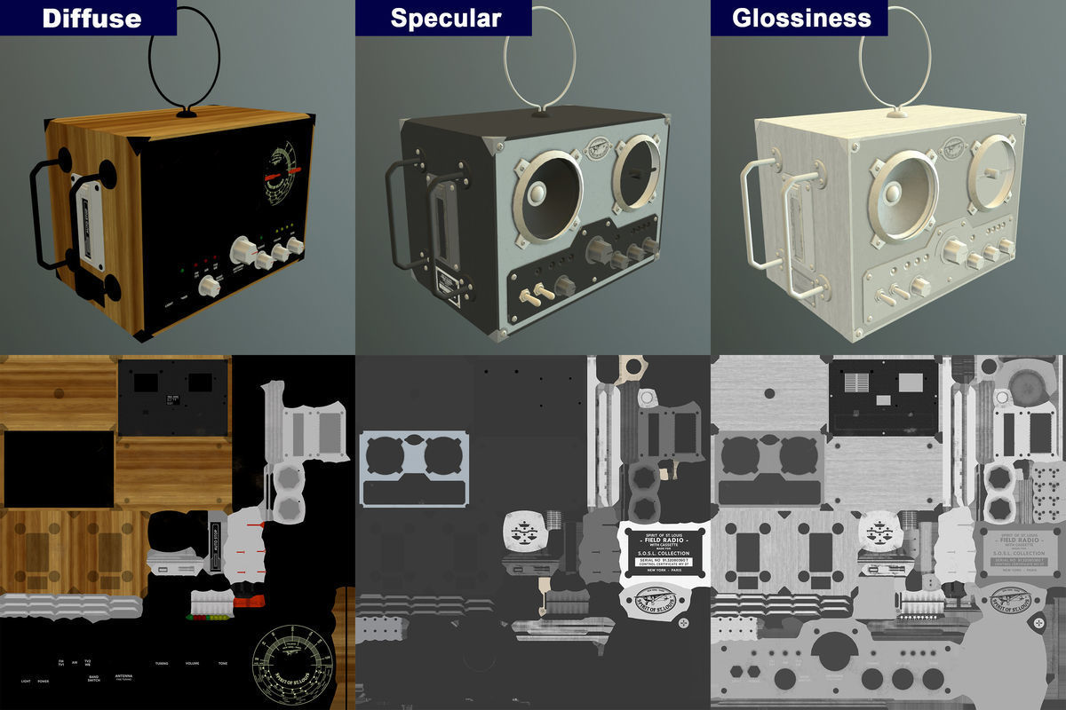 Field Radio Spirit Of St Luois Low-poly 3D model_28
