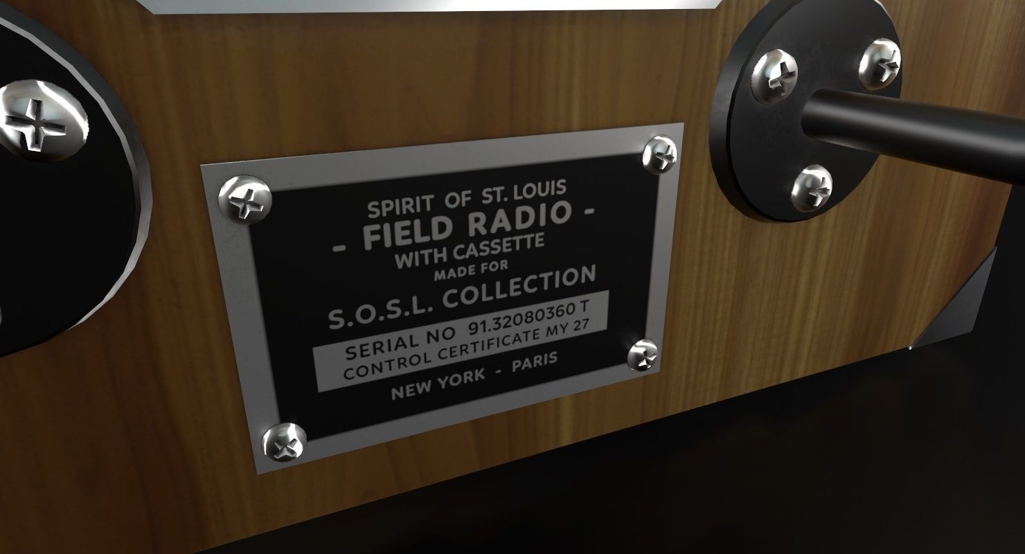 Field Radio Spirit Of St Luois Low-poly 3D model_11