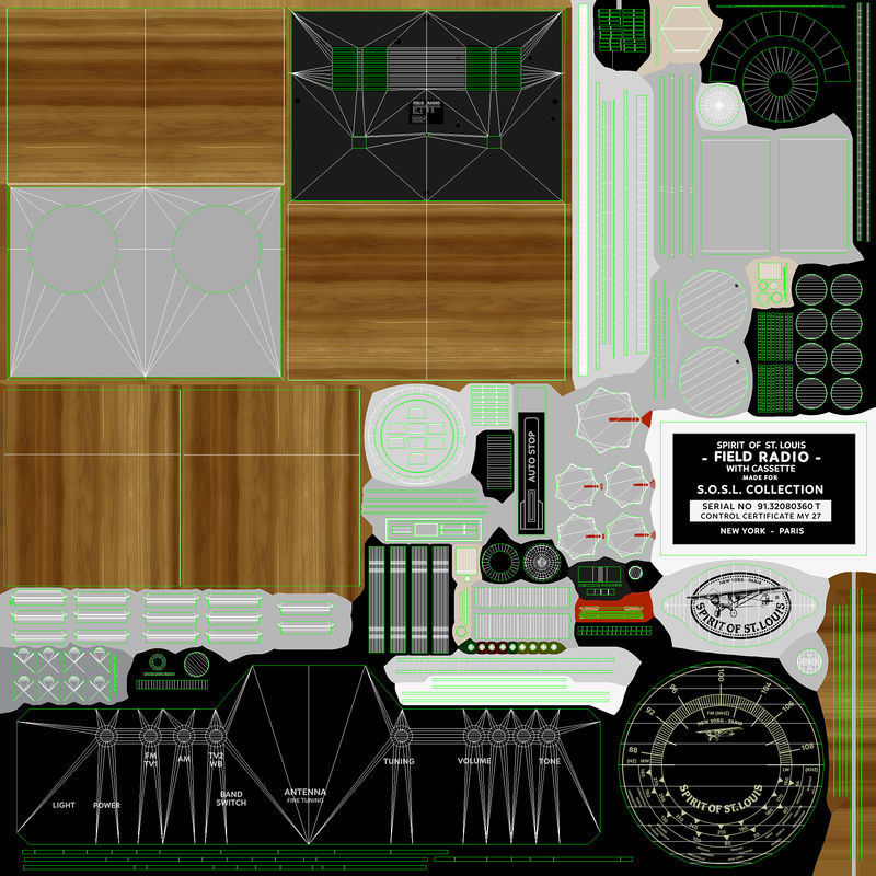 Field Radio Spirit Of St Luois Low-poly 3D model_27