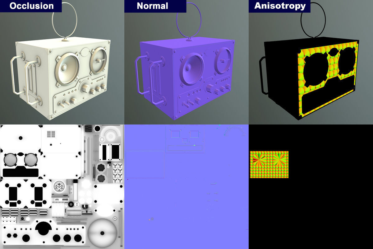Field Radio Spirit Of St Luois Low-poly 3D model_30