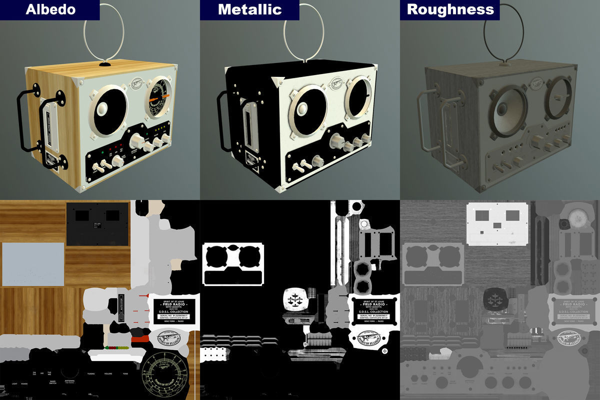 Field Radio Spirit Of St Luois Low-poly 3D model_29
