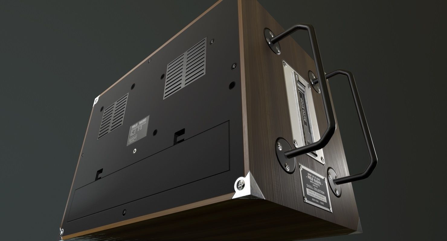 Field Radio Spirit Of St Louis Low Poly Low-poly 3D model_18