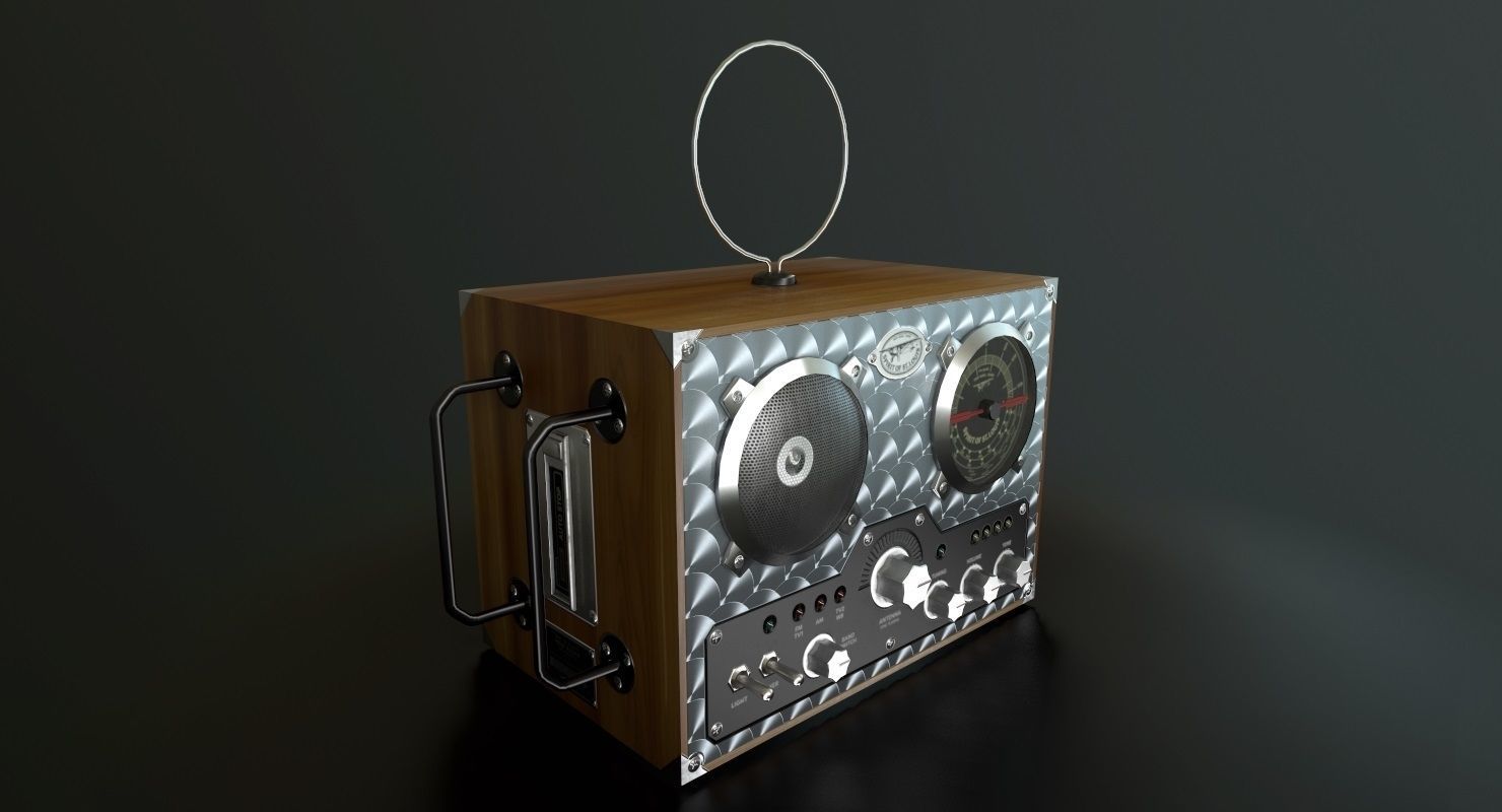 Field Radio Spirit Of St Louis Low Poly Low-poly 3D model_3