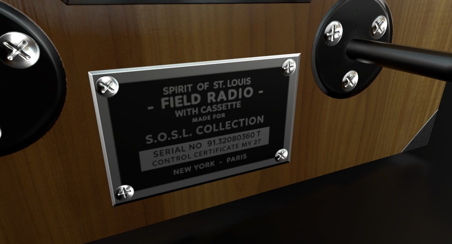 Field Radio Spirit Of St Louis Low Poly Low-poly 3D model_13