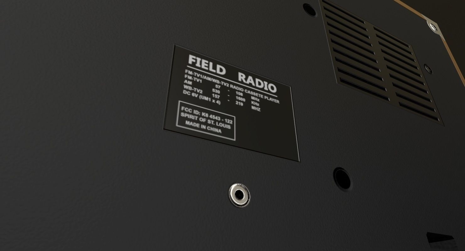 Field Radio Spirit Of St Louis Low Poly Low-poly 3D model_16