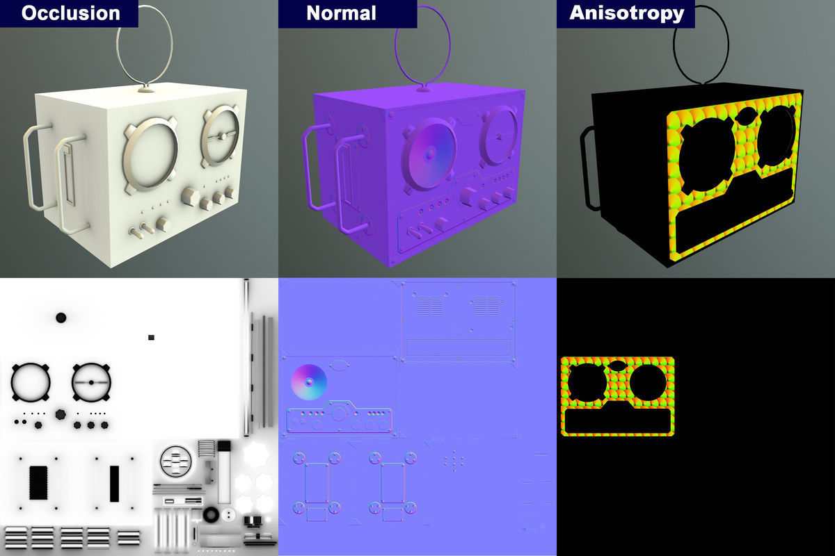 Field Radio Spirit Of St Louis Low Poly Low-poly 3D model_32