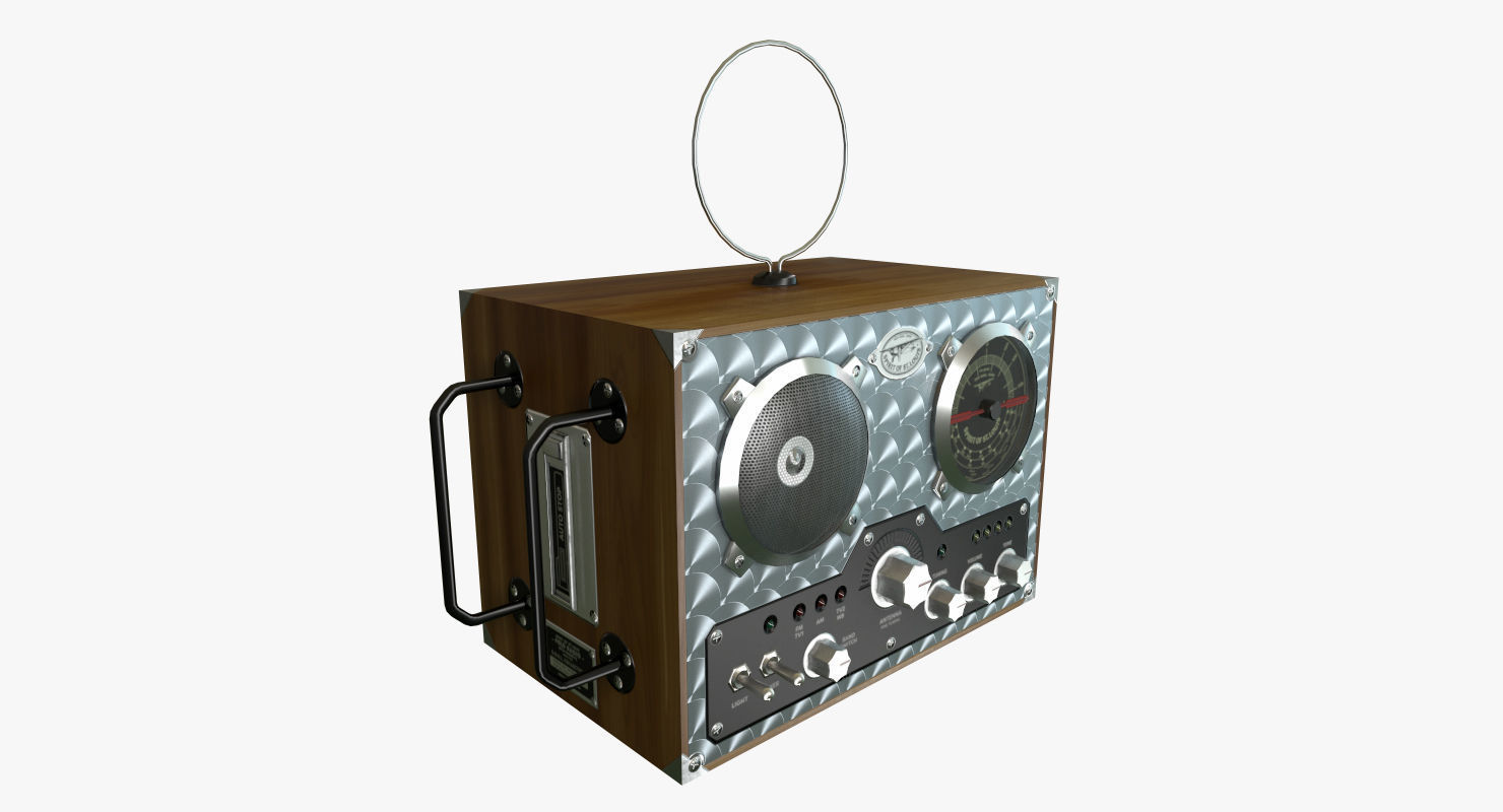 Field Radio Spirit Of St Louis Low Poly Low-poly 3D model_2