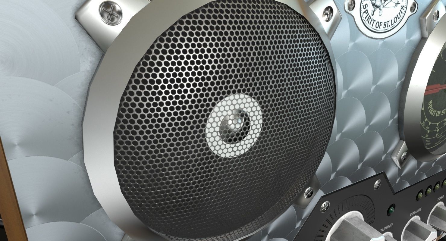 Field Radio Spirit Of St Louis Low Poly Low-poly 3D model_7