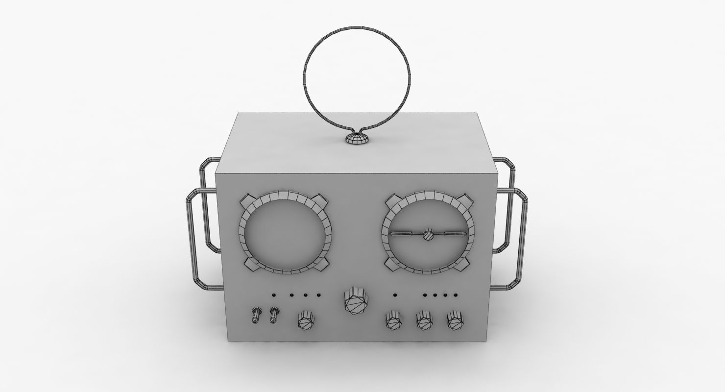 Field Radio Spirit Of St Louis Low Poly Low-poly 3D model_28