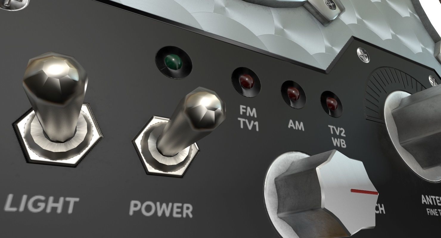 Field Radio Spirit Of St Louis Low Poly Low-poly 3D model_10