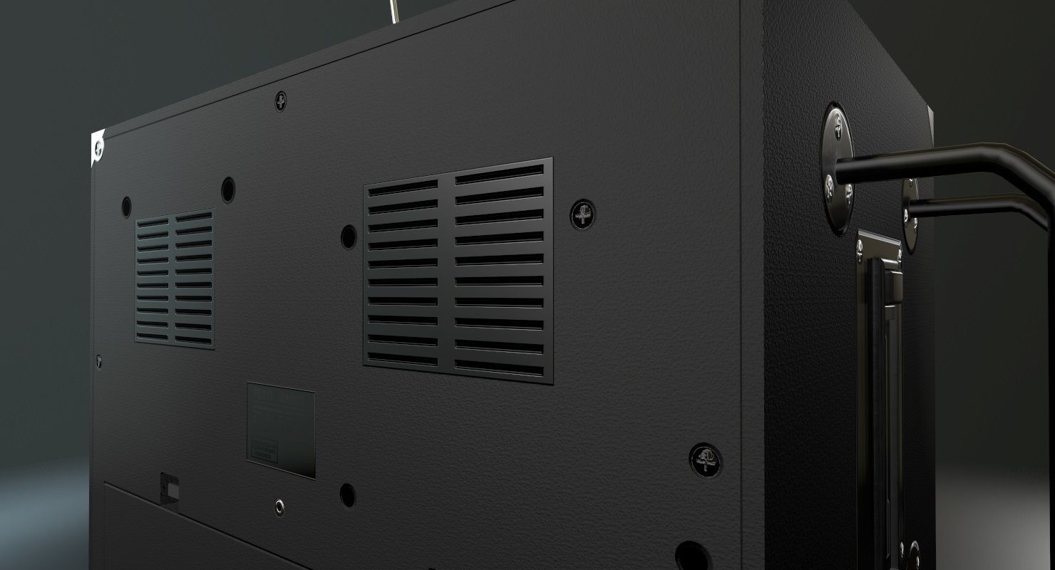 Field Radio Spirit Of St Louis Black Low Poly Low-poly 3D model_15