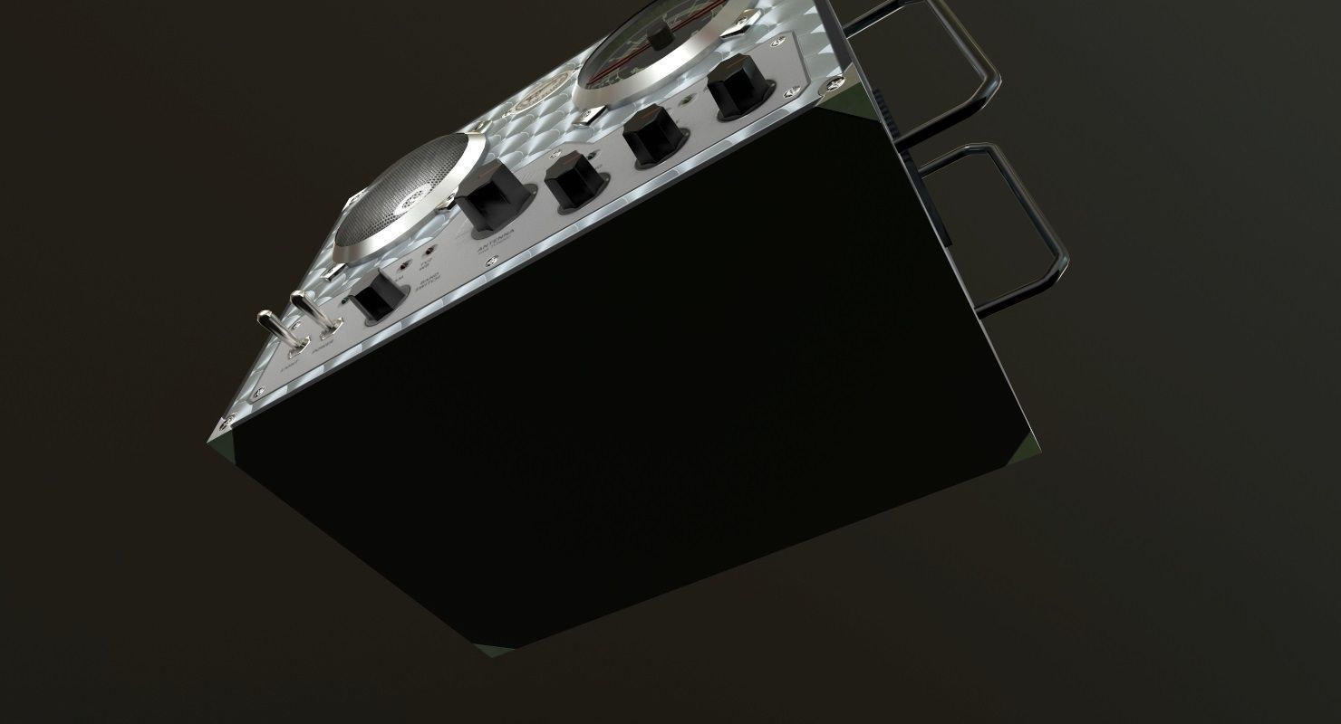 Field Radio Spirit Of St Louis Black Low Poly Low-poly 3D model_10