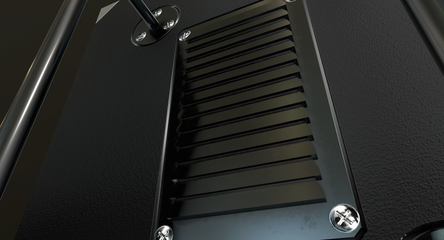 Field Radio Spirit Of St Louis Black Low Poly Low-poly 3D model_12