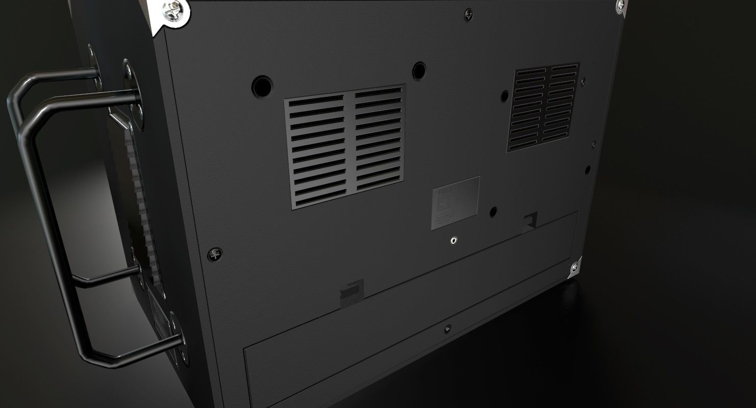 Field Radio Spirit Of St Louis Black Low Poly Low-poly 3D model_3