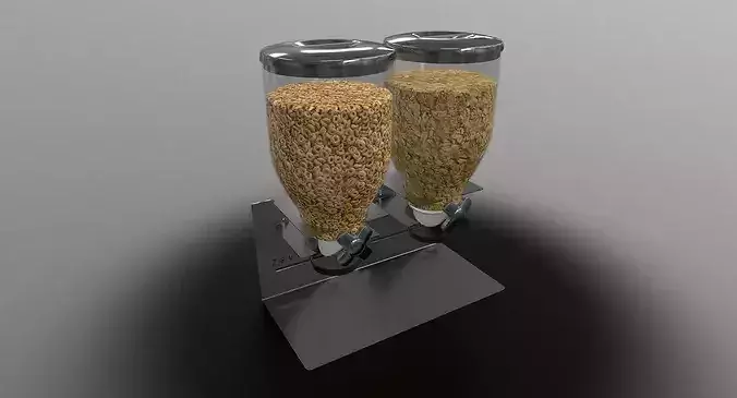 Dry Food Dispenser Low-poly 3D model 2