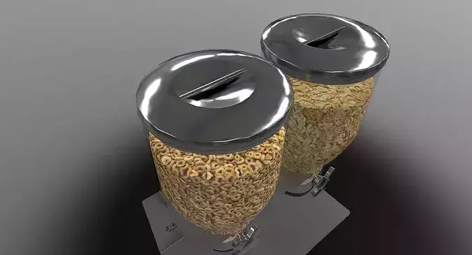 Dry Food Dispenser Low-poly 3D model 6
