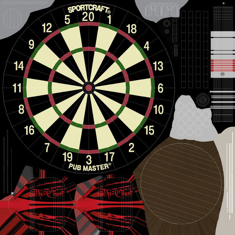 Dartboard Sportcraft 3D model_22