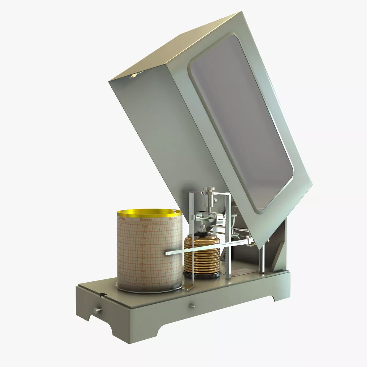 Barograph 7020 Low Poly Low-poly 3D model
