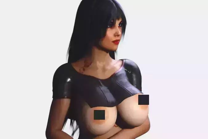 Hentai 3D Curvy Woman - Fully Rigged Low-poly 3D model
