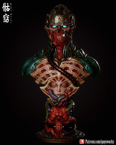 BIOMEGA bust for 3D printing 3D print model