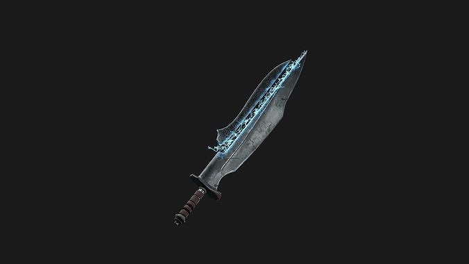 Electro Sword Low-poly 3D model