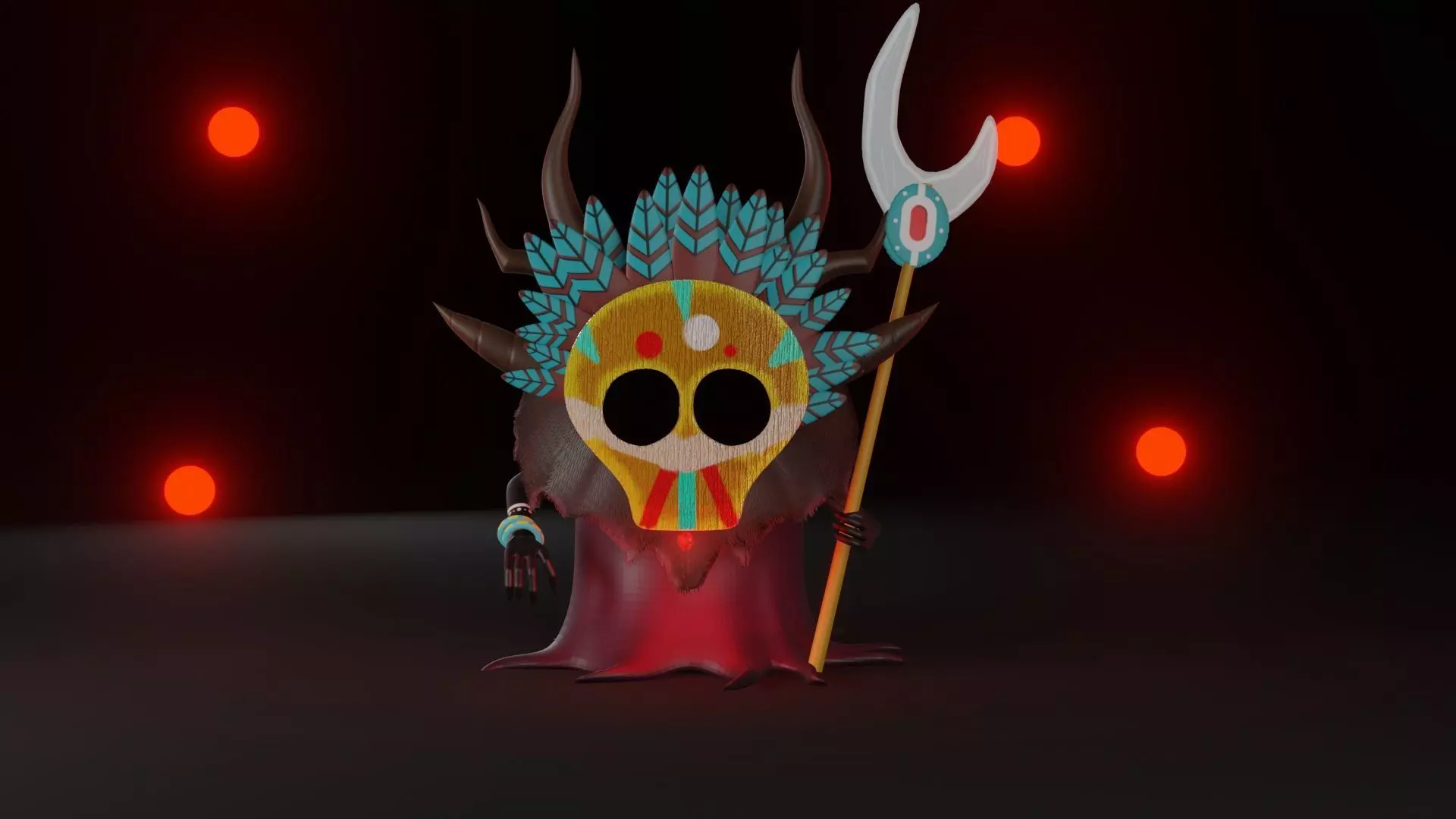The shaman of the jungle 3D model_0