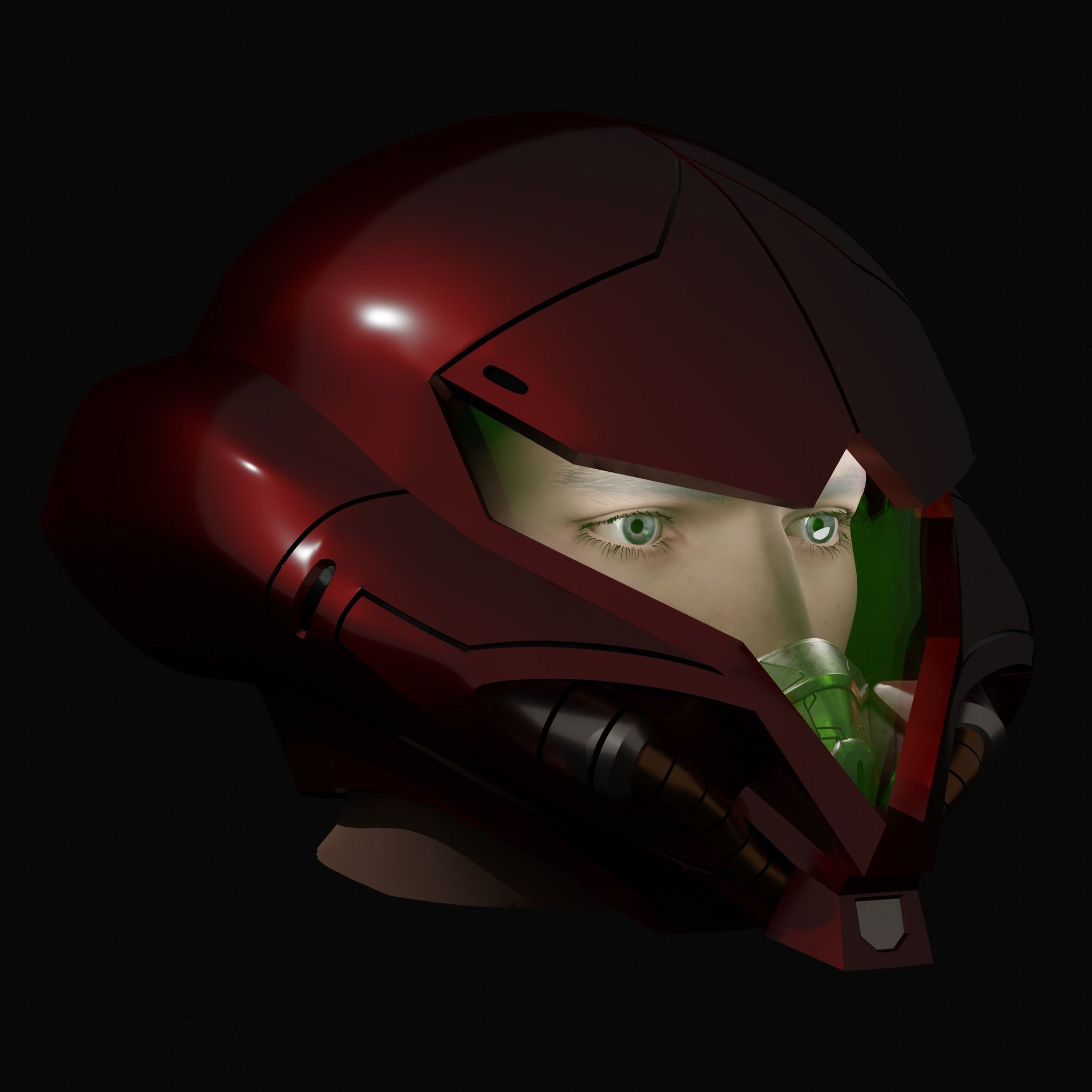 Metroid Dread Samus Aran Inspired Helmet 3D print model_1