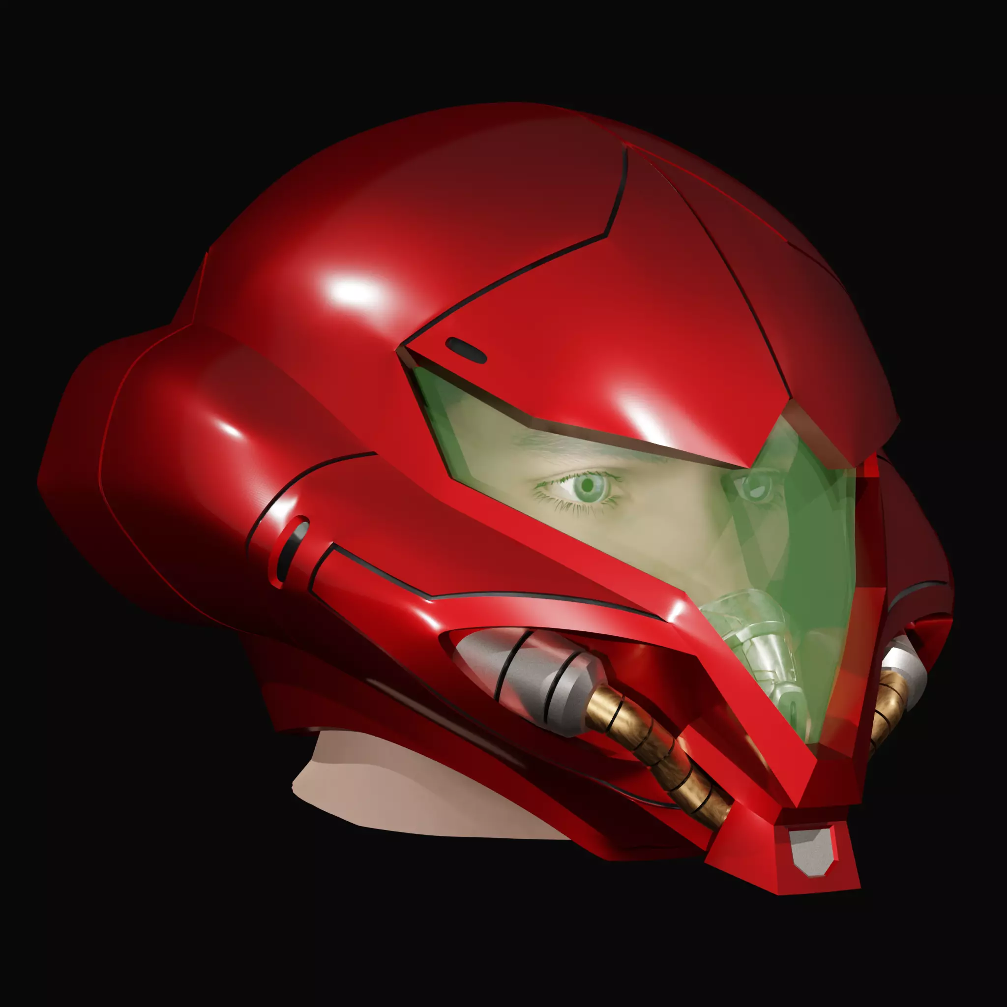 Metroid Dread Samus Aran Inspired Helmet 3D print model_0
