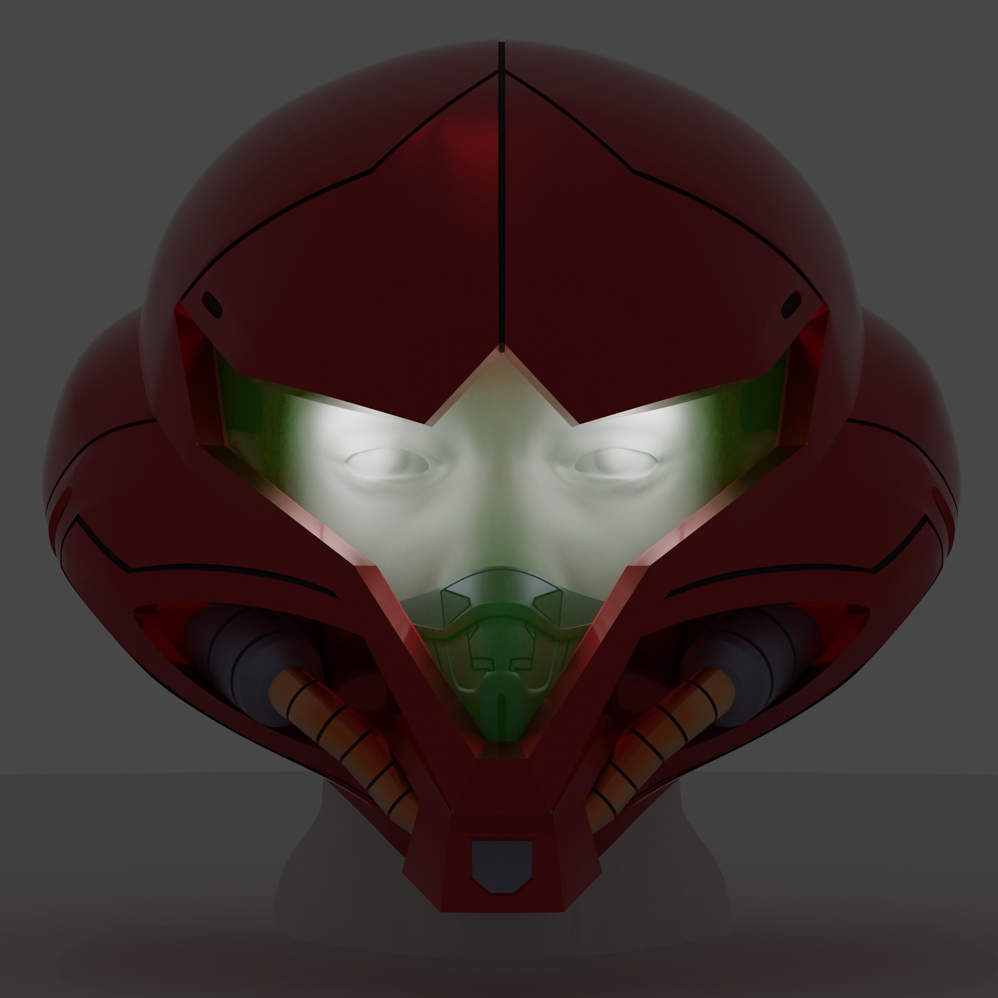 Metroid Dread Samus Aran Inspired Helmet 3D print model_5