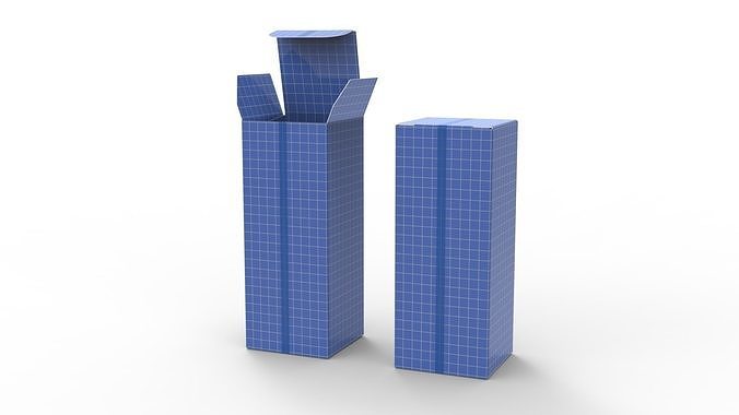 Rectangular Packing Box High-Poly 3D model