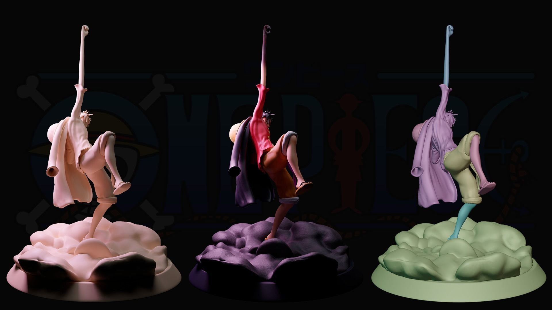 Luffy Haoshoku Haki - One Piece 3D print model_7