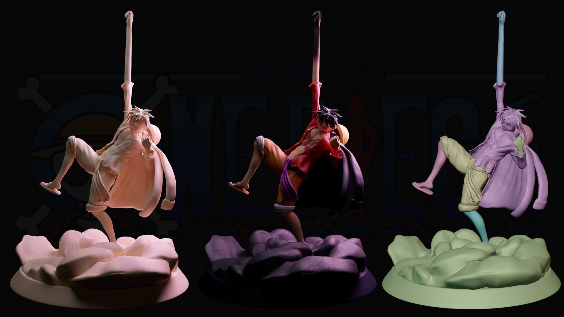 Luffy Haoshoku Haki - One Piece 3D print model_2