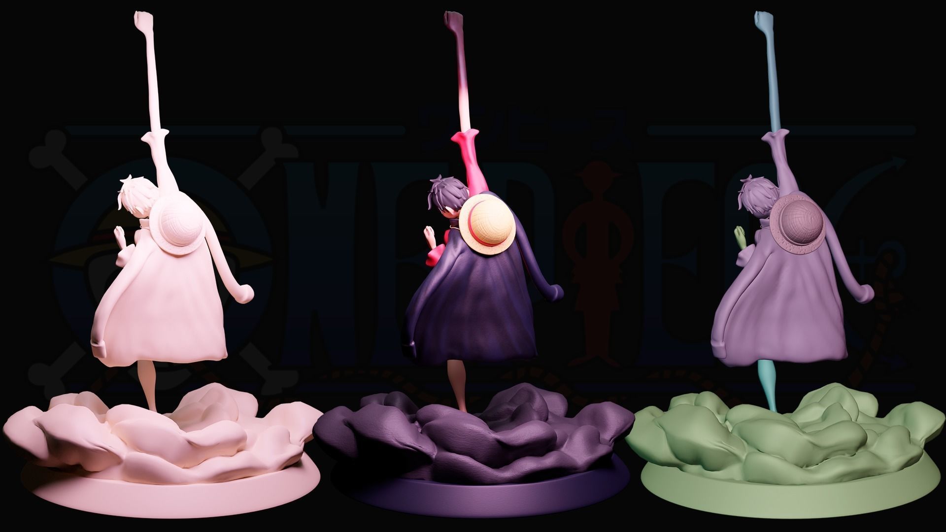 Luffy Haoshoku Haki - One Piece 3D print model_4