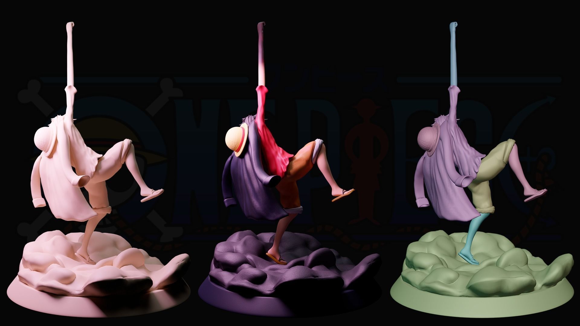 Luffy Haoshoku Haki - One Piece 3D print model_6