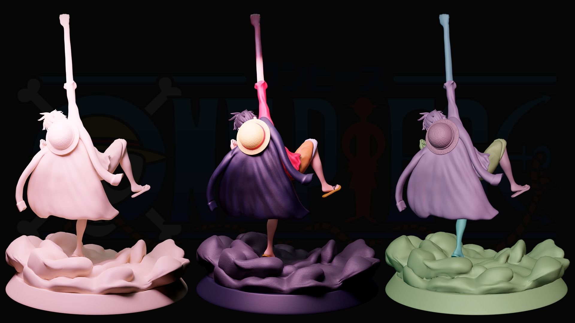 Luffy Haoshoku Haki - One Piece 3D print model_5