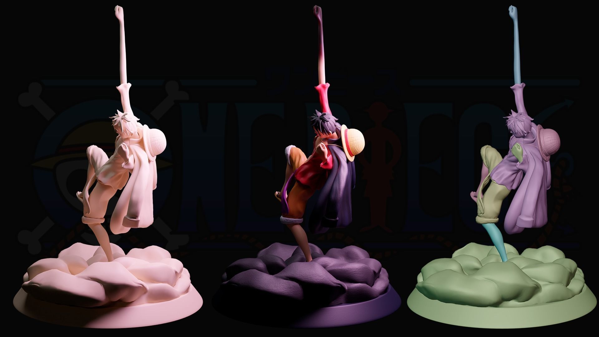 Luffy Haoshoku Haki - One Piece 3D print model_3