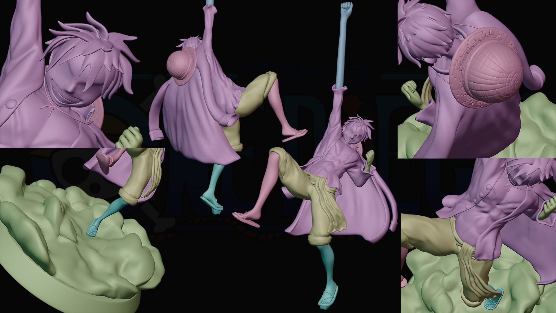 Luffy Haoshoku Haki - One Piece 3D print model_9