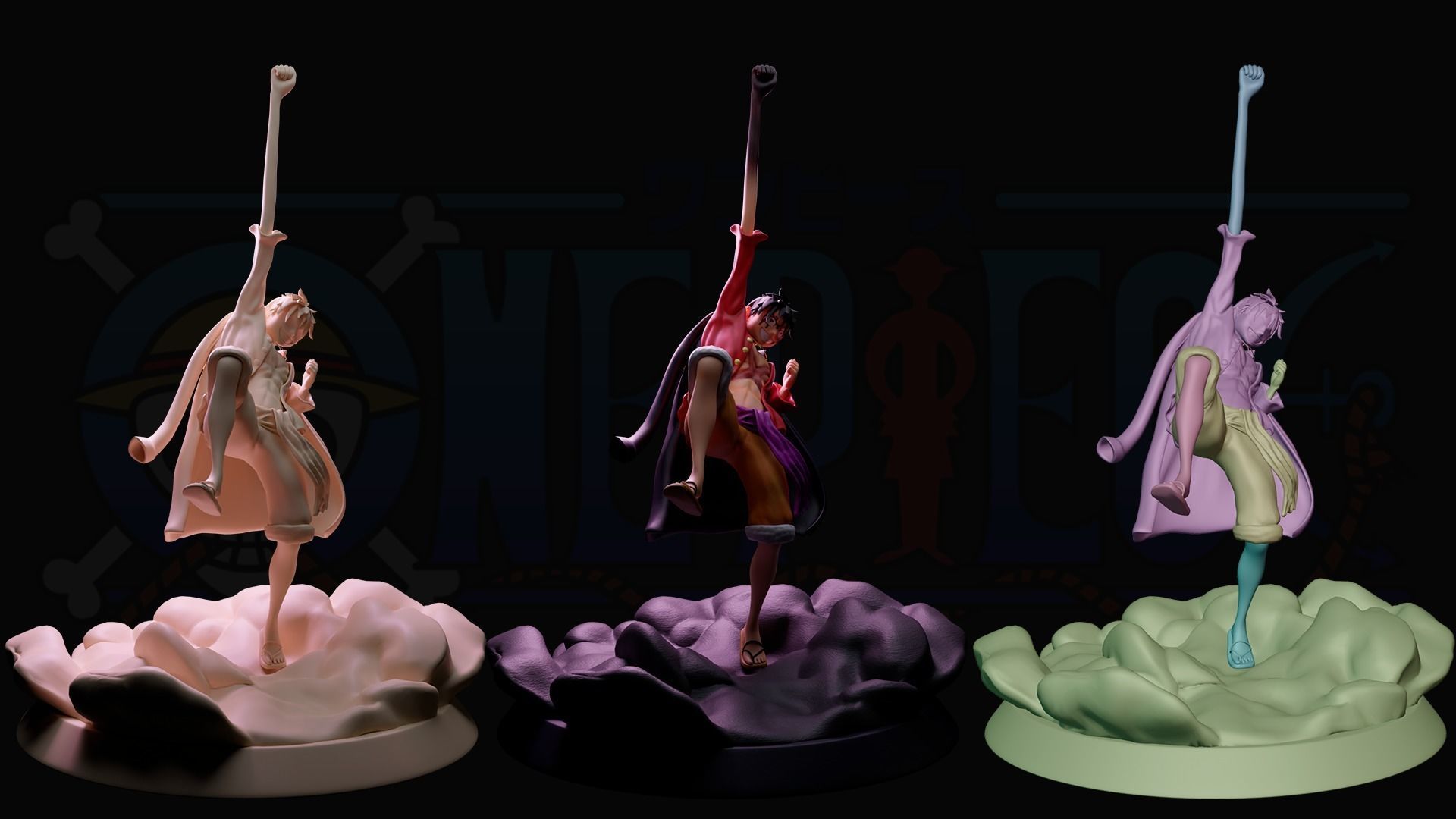 Luffy Haoshoku Haki - One Piece 3D print model_8