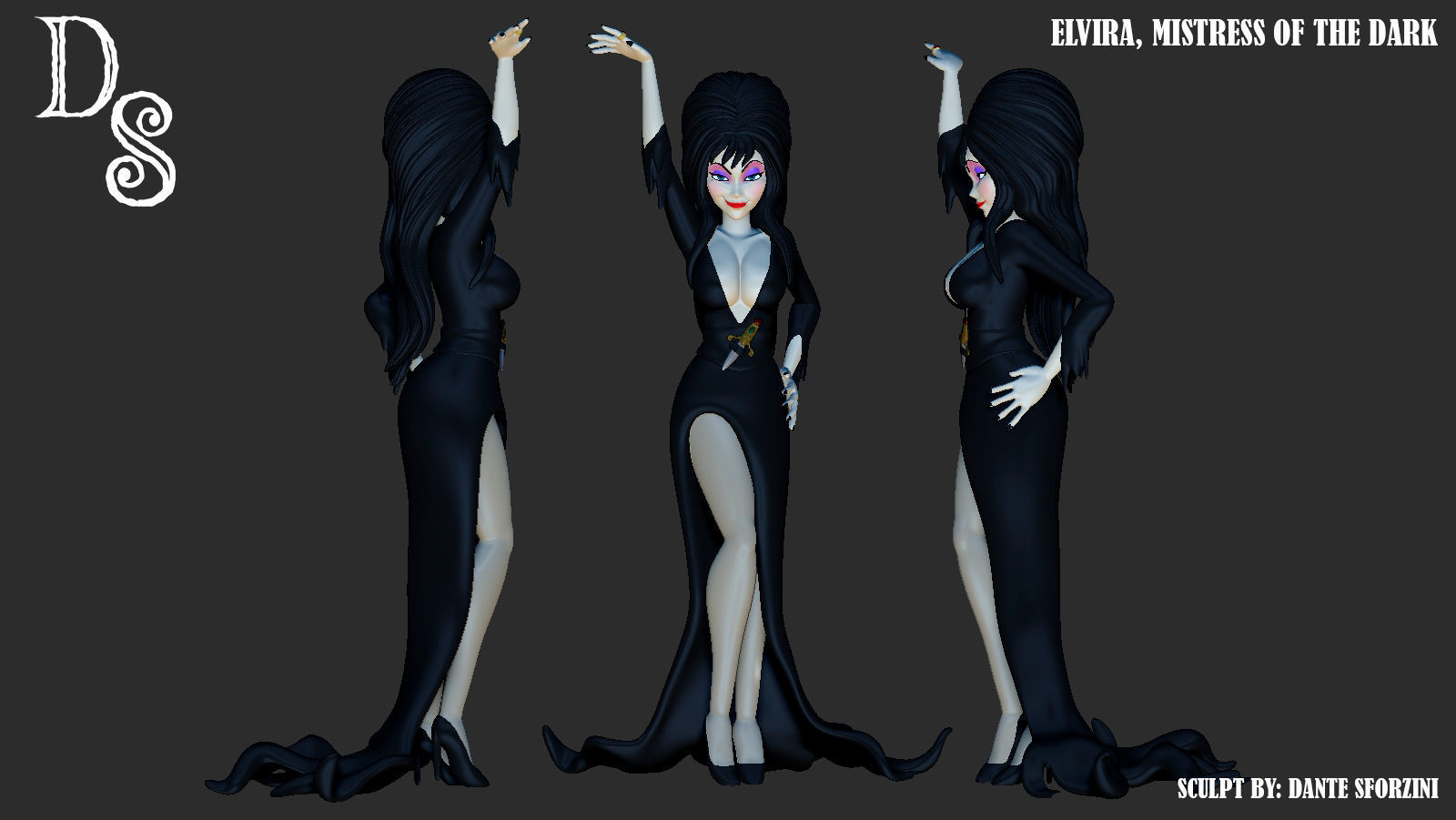The Mistress of the Dark Elvira 3D print model_2