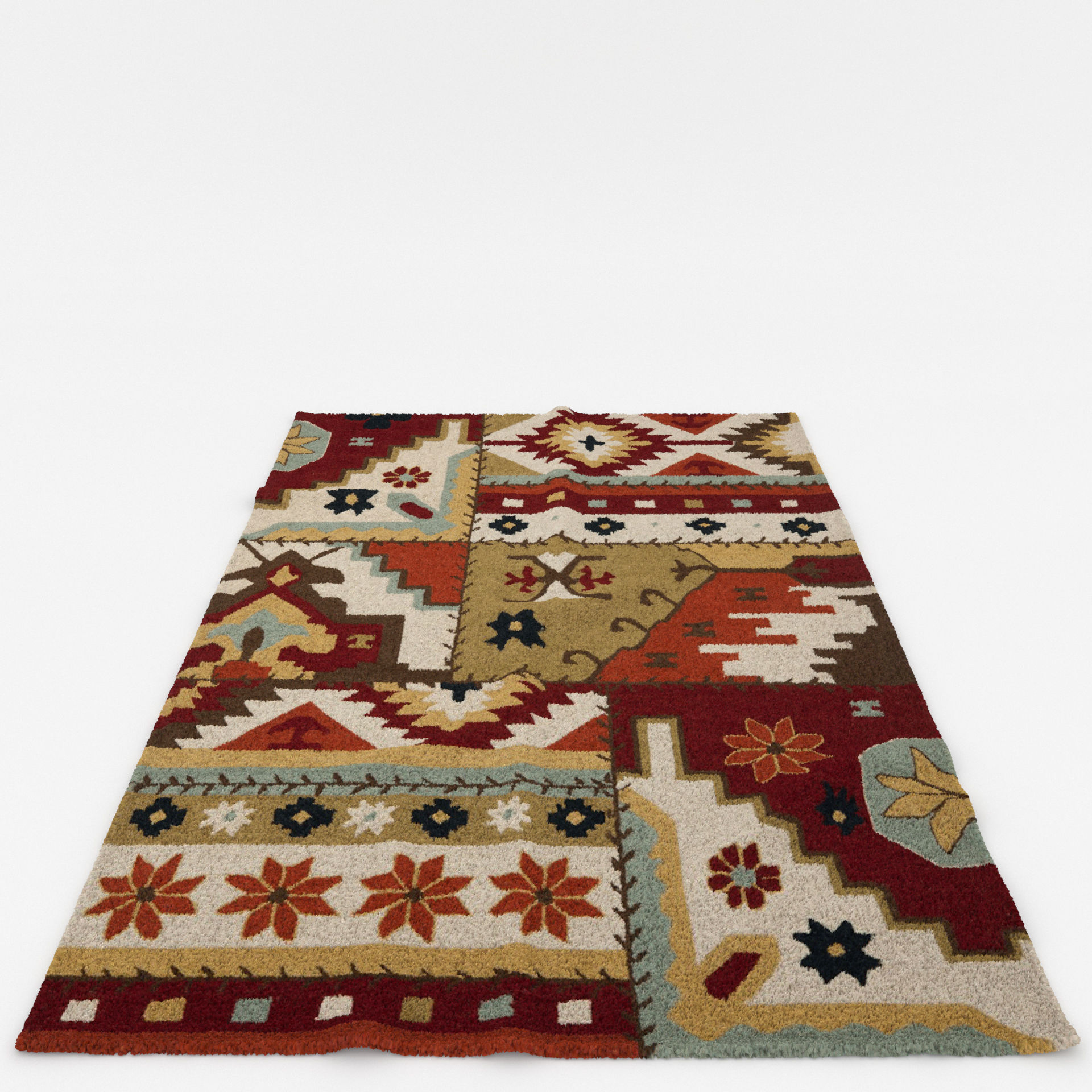 Rugs No 523 Low-poly 3D model_4