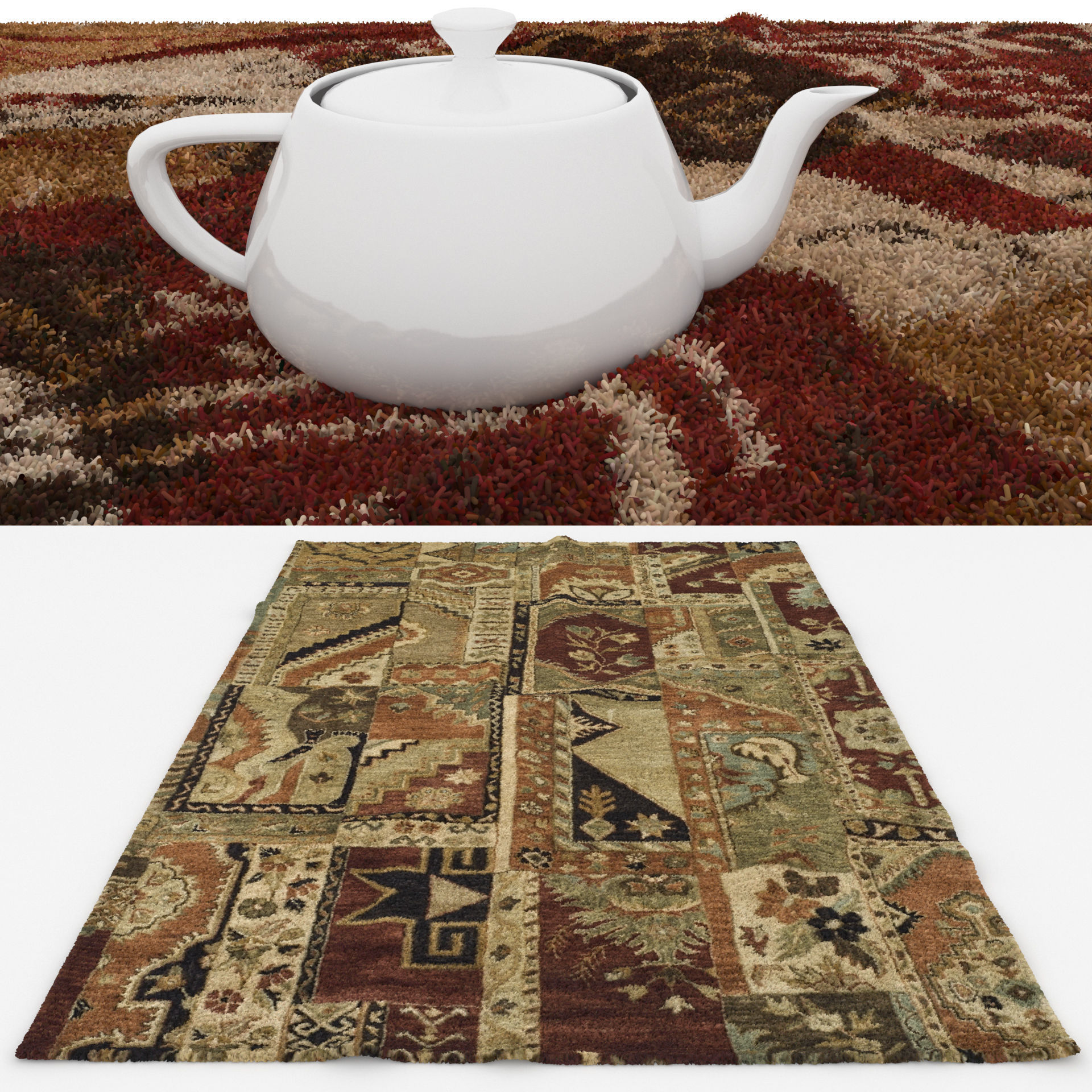 Rugs No 523 Low-poly 3D model_1