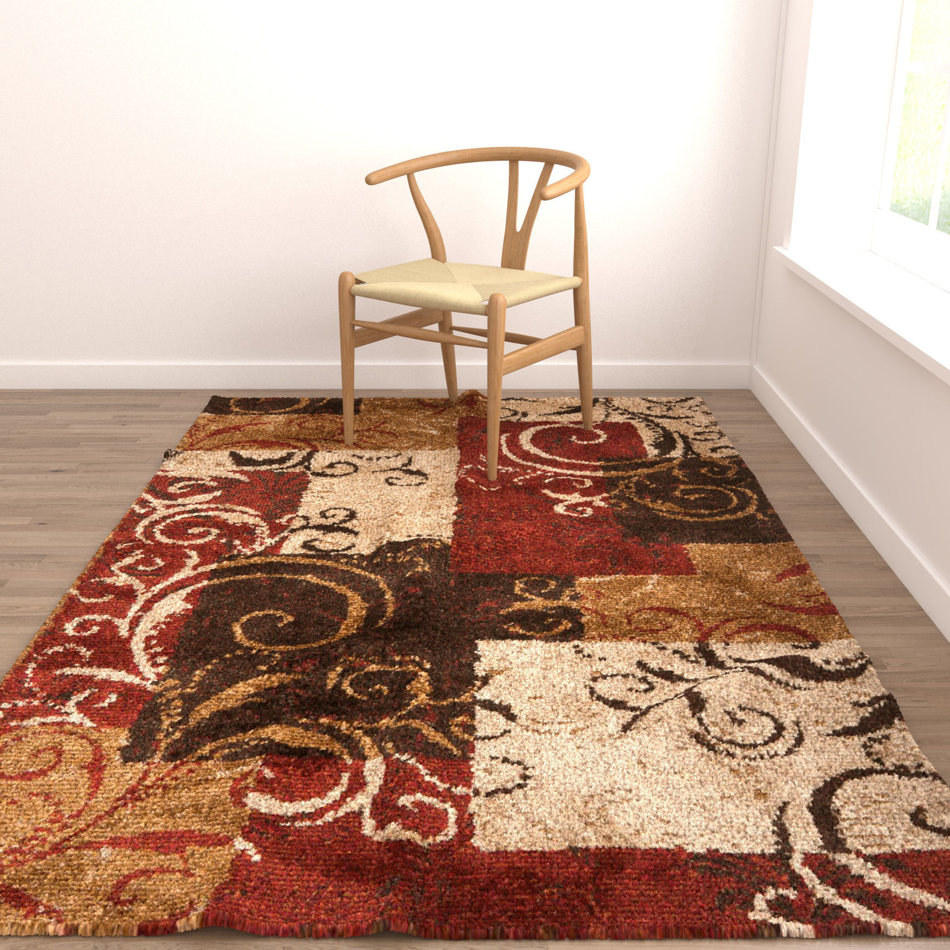 Rugs No 523 Low-poly 3D model_3