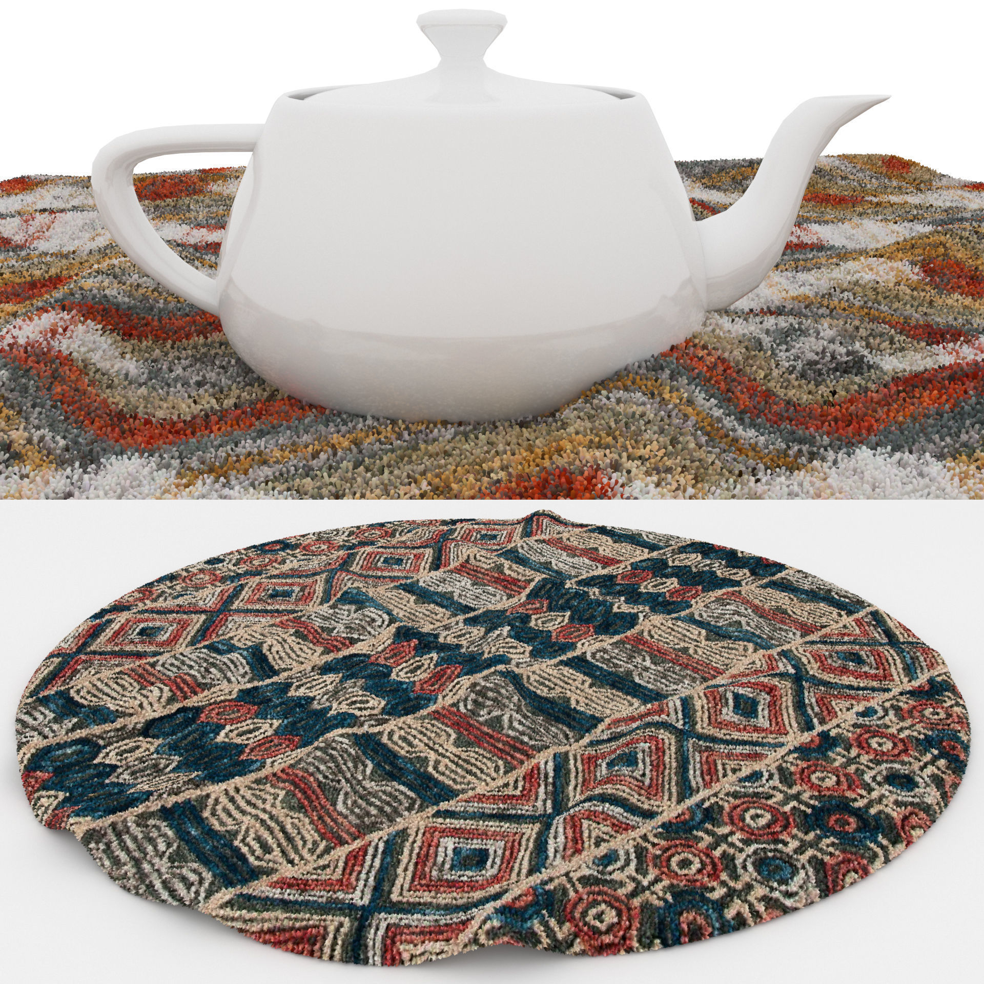 Rugs No 525 Low-poly 3D model_1