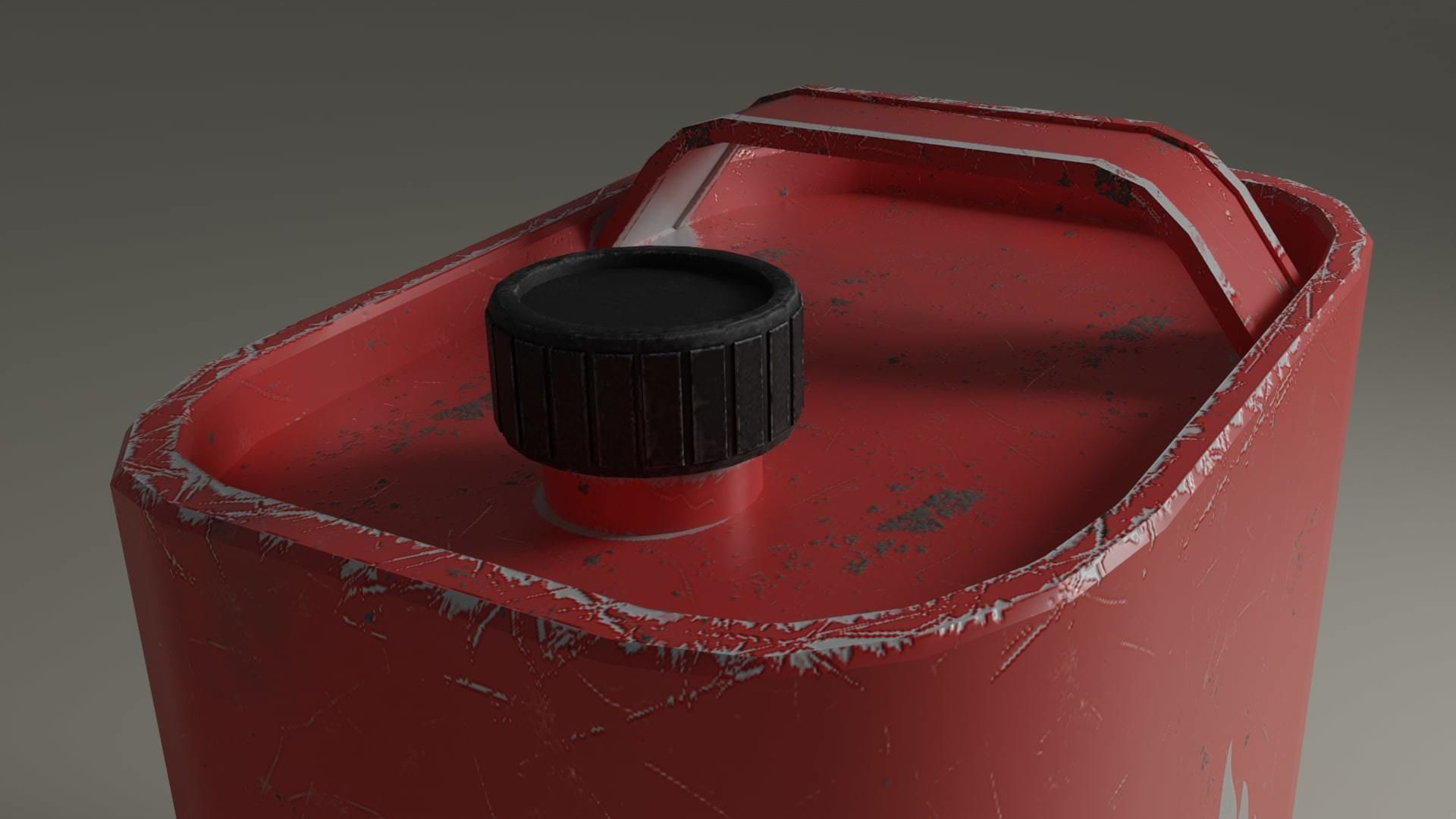 Lowpoly jerrycan game ready canister Low-poly 3D model_1