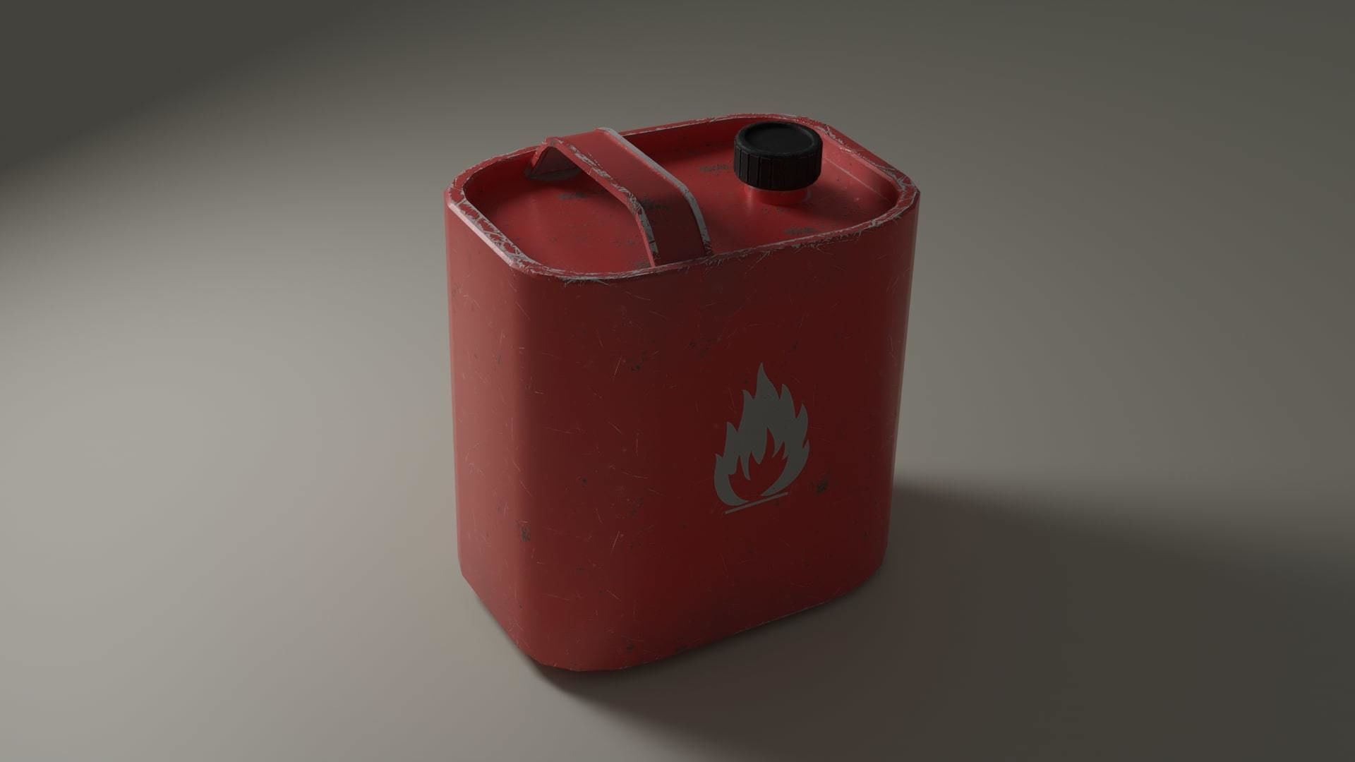 Lowpoly jerrycan game ready canister Low-poly 3D model_4