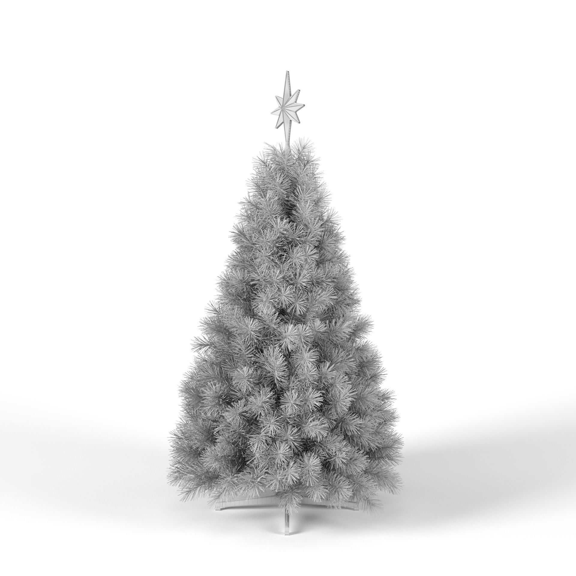 Christmas Tree with Multicolor Animated Lights - 5 feet 3D model_8