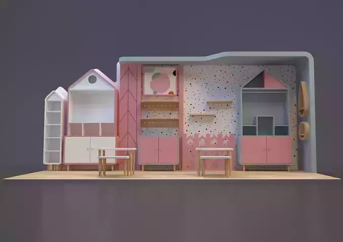 booth design 3D model